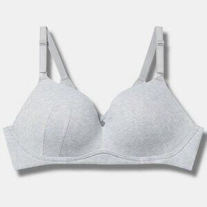 NWT Torrid 40DD Dream Wire-Free Push-up Bra Light grey heather